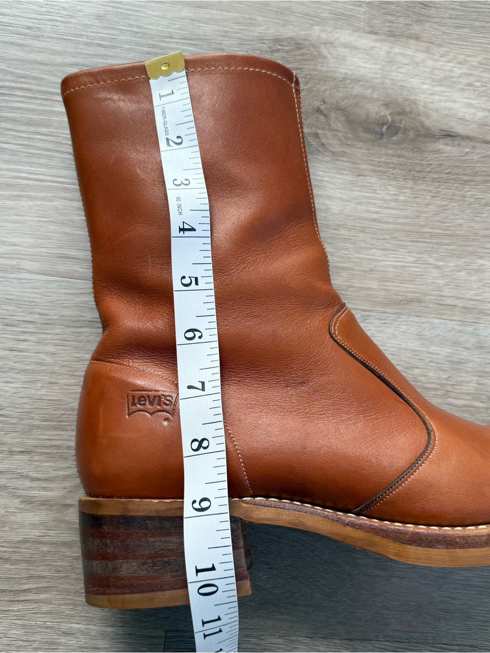 Vintage 70s Levi’s Chunky Campus Ankle Zip Boots Mens 8.5 | 9.5 Women’s USA Made - Picture 10 of 16